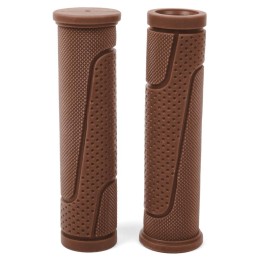 Грипсы 125 мм резиновые, инд. уп. Vinca Sport, коричневые