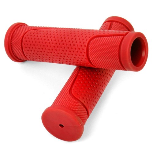 Грипсы 125 мм резиновые, инд. уп. Vinca Sport, красные