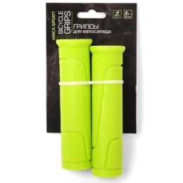 Грипсы 125 мм резиновые, инд. уп. Vinca Sport, лайм