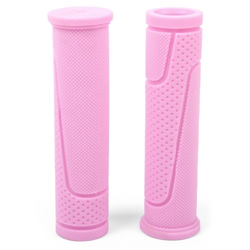 Грипсы 125 мм резиновые,  инд. уп. Vinca Sport, розовые