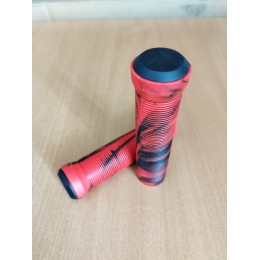 Грипсы 125мм для велосипеда/самоката, красный/черный