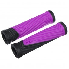 Грипсы 130 мм, KLS ADVANCER 2D, цвет чёрный/фиолетовый