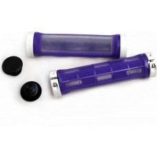 Грипсы 130 мм MTB HL-G309,с 2 грипстопами, под шестигранник, фиолетовые