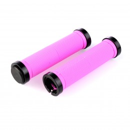 Грипсы 130 мм с алюминевыми струбцинами, розовый