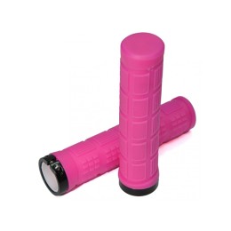 Грипсы 135 мм с кольцом фиксатором TPE TechTeam SZ-061A, розовые