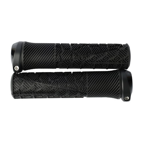 Грипсы 145 мм. эргономичные. ENLEE. Ультрамягкие с PC струбцинами. Special Soft TPE+PP5, черные