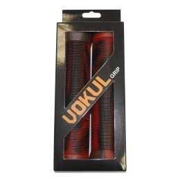 Грипсы 145 мм VOKUL для трюкового самоката, красный/белый