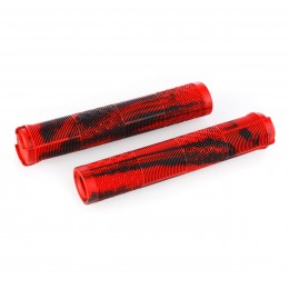 Грипсы 160 мм для трюкового самоката, красные/черные с ромбами цельнолитые
