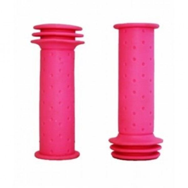 Грипсы детские, резиновые, длина 102мм, розовые, инд.уп.Vinca Sport
