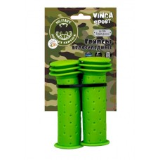 Грипсы детские, резиновые, длина 102мм, зеленые, инд.уп.Vinca Sport