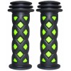 Грипсы детские, резиновые, длина 105мм, черно зеленые, инд.уп.Vinca Sport