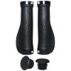 Грипсы эргономичные 130 мм, чёрные, зажим черный,инд.уп. Vinca sport