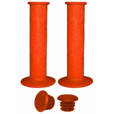 Грипсы 120 мм резиновые, оранжевые, инд. упаковка Vinca Sport