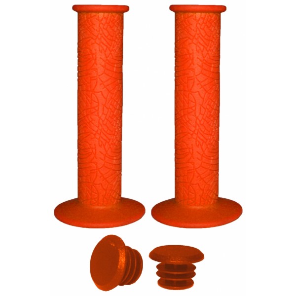 Грипсы 120 мм резиновые, оранжевые, инд. упаковка Vinca Sport