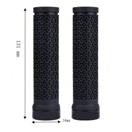 Грипсы RideRace 135 мм, lock-on, литые без баренд, черные