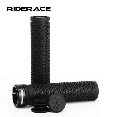 Грипсы RideRace 135 мм, lock-on, с барендами, черные