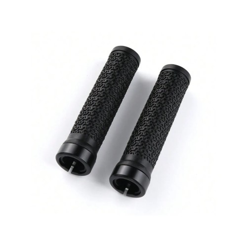 Грипсы RideRace 135 мм, lock-on, с барендами, черные