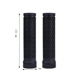 Грипсы RideRace 135 мм, lock-on, с барендами, черные