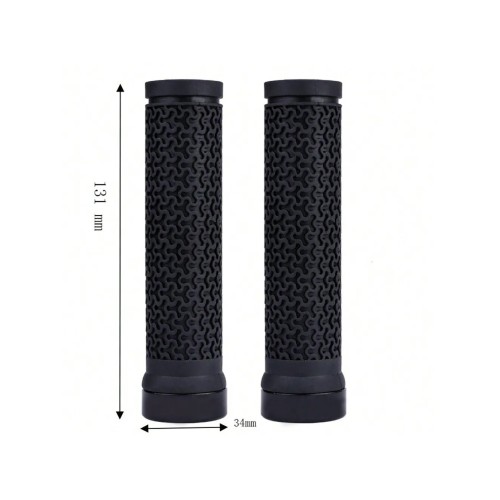 Грипсы RideRace 135 мм, lock-on, с барендами, черные