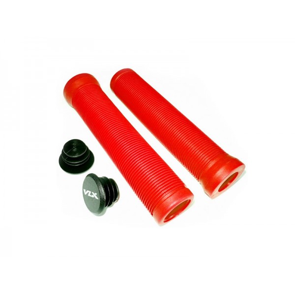 Грипсы 145 мм VLX (аналог Longneck Soft) с заглушками, красные