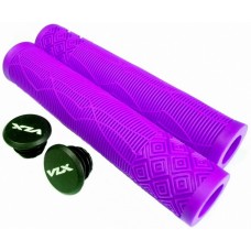 Грипсы 166мм VLX G53 SOFT, фиолетовые, с заглушками
