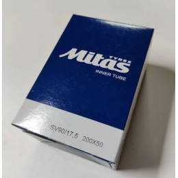 Камера 200 x 50, Mitas V08, бутил, Schrader (SV), угол наклона 90, поворот 17 ( 0,9 мм )