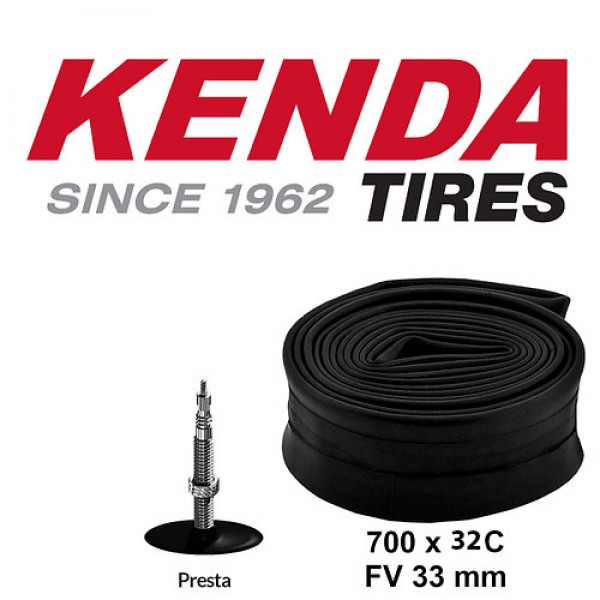 Камера 700x28/32C Шоссейная KENDA, Presta f/v-33 мм