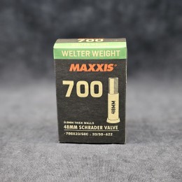 Камера 700х33/50 MAXXIS WELTER WEIGHT, 48 mm (schrader), уп - коробка