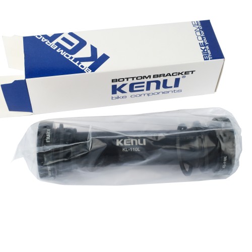 Каретка Fat Bike, под ось 24мм. KENLI KL-110L. с пром. подшипниками BLACK  STEEL CUPS & TUBE