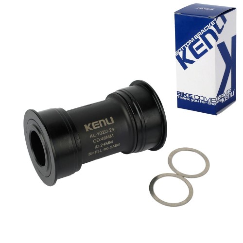 Каретка Press Fit KENLI KL-102D-24 68мм/73мм/86,5мм. под ось 24мм. с ПП, алюминий