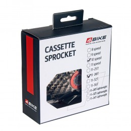 Кассета 10 ск. 4BIKE Road, 11-28Т, в инд. уп.