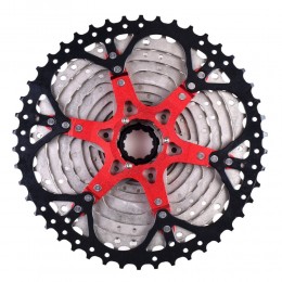 Кассета 12 ск. SUNSHINE HR12-46, 12S 11-46T, никелиров., на пауке, чёрная звезда, 570 г