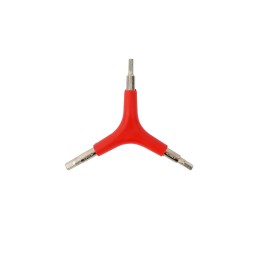 Ключ шестигранный Y-тип KENLI KL-9736 , шестигранники 4-5-6мм. обрезиненная рукоятка красная