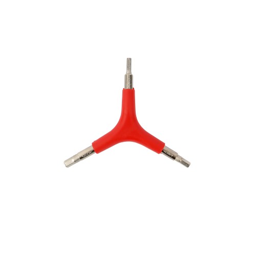 Ключ шестигранный Y-тип KENLI KL-9736 , шестигранники 4-5-6мм. обрезиненная рукоятка красная