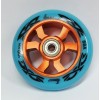 Колесо 100 мм, алюминий. ABEC-9, голубой/оранжевый
