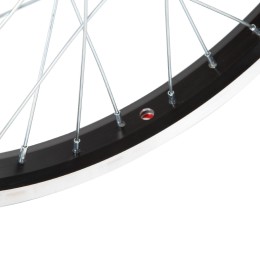 Колесо 20" BMX переднее, двойной алюм.обод 36 отв, втулка SF-B17F аллюм., гайка 14мм ось, пром подшип черное