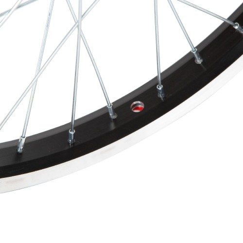 Колесо 20" BMX переднее, двойной алюм.обод 36 отв, втулка SF-B17F аллюм., гайка 14мм ось, пром подшип черное