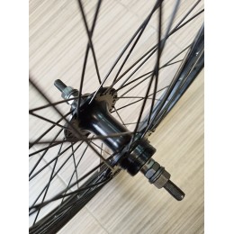 Колесо 20" BMX заднее TRIX алюмин, одинарное, 48H, индикатор износа, 406х25,6/32х15.2мм, A/V, черный, втулка алюм, под трещотку, гайки