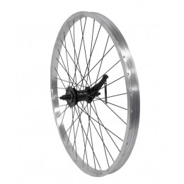 Колесо 20" заднее, одинарный алю. обод, гайки, ножной тормоз