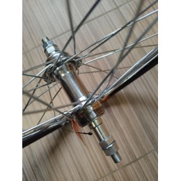 Колесо 20" заднее TRIX, профиль алюминиевый, двойной, черный, 36H, фрезерованный, индикатор износа, A/V, анодированный, под трещотку, гайки