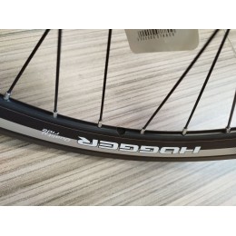 Колесо 24" заднее HOGGER профиль алюминиевый, двойной, 36H, А/V, анодированный, черный, втулка: алюминиевая, под диск, трещотка, эксцентрик