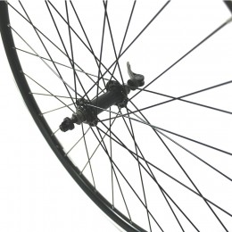 Колесо 26" переднее, двойной алю. обод, промподш., эксцентрик, V-brake