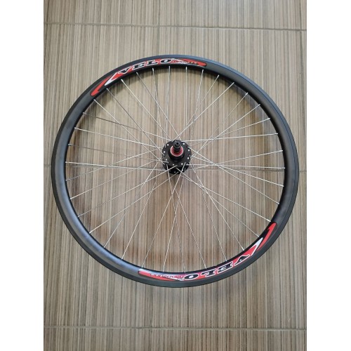 Колесо 26" заднее, алюм. двойн. обод, алюм. втулка Shunfeng с пром. подшип., под диск тормоз., 36 спиц, диск, под трещотку, эксц (лого. VELO), черное