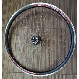 Колесо 26" заднее, алюм.обод, под трещотку, под дисковый тормоз, 36 спиц, (лого. VELO), черное