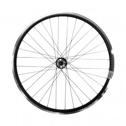 Колесо 26" заднее, двойной алю. обод, алю. втулка, гайки, D-brake, под трещотку