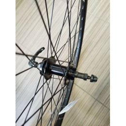 Колесо 26" заднее TRIX алюм, двойной, 36H, 559х21/27х18мм, A/V, анодированный, черный, втулка алюминиевая, под ДИСК, под трещотку, эксцентрик, черный