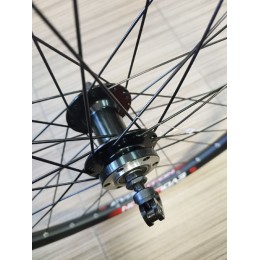 Колесо 27,5" переднее EVOLUTION алюм, двойной, 36H, пистонир, 584х19,5/27,2х21,5мм, А/V, анодир, черный, втулка алюм, ПРОМЫ, под ДИСК, под эксцентрик