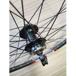 Колесо 27,5" переднее EVOLUTION алюм, двойной, 36H, пистонир, 584х19,5/27,2х21,5мм, А/V, анодир, черный, втулка алюм, ПРОМЫ, под ДИСК, под эксцентрик