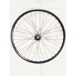 Колесо 27,5" заднее алюм. двойн. обод, спортивная втулка, диск 6 отв., цвет черный