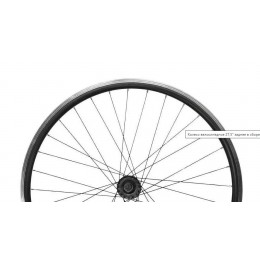 Колесо 27,5" заднее, двойной алю. обод, гайки, D-brake, под трещотку